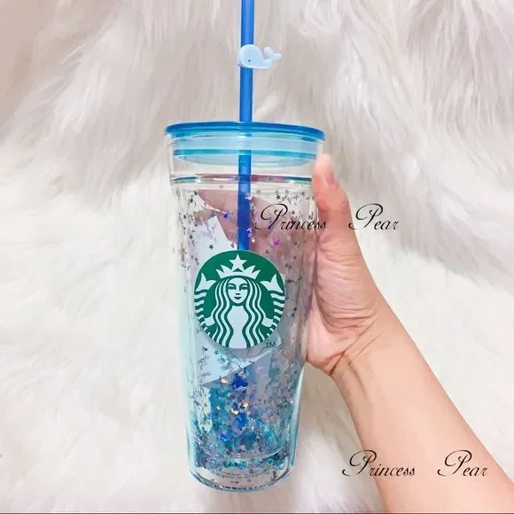Starbucks Korea Glitter Whale Glass Tumbler - Picture 3 of 13